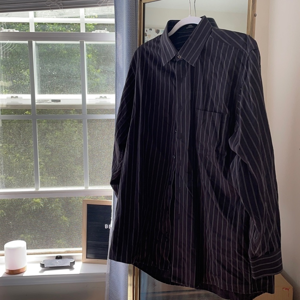 Long Sleeve Dark Blue Calvin Klein button down